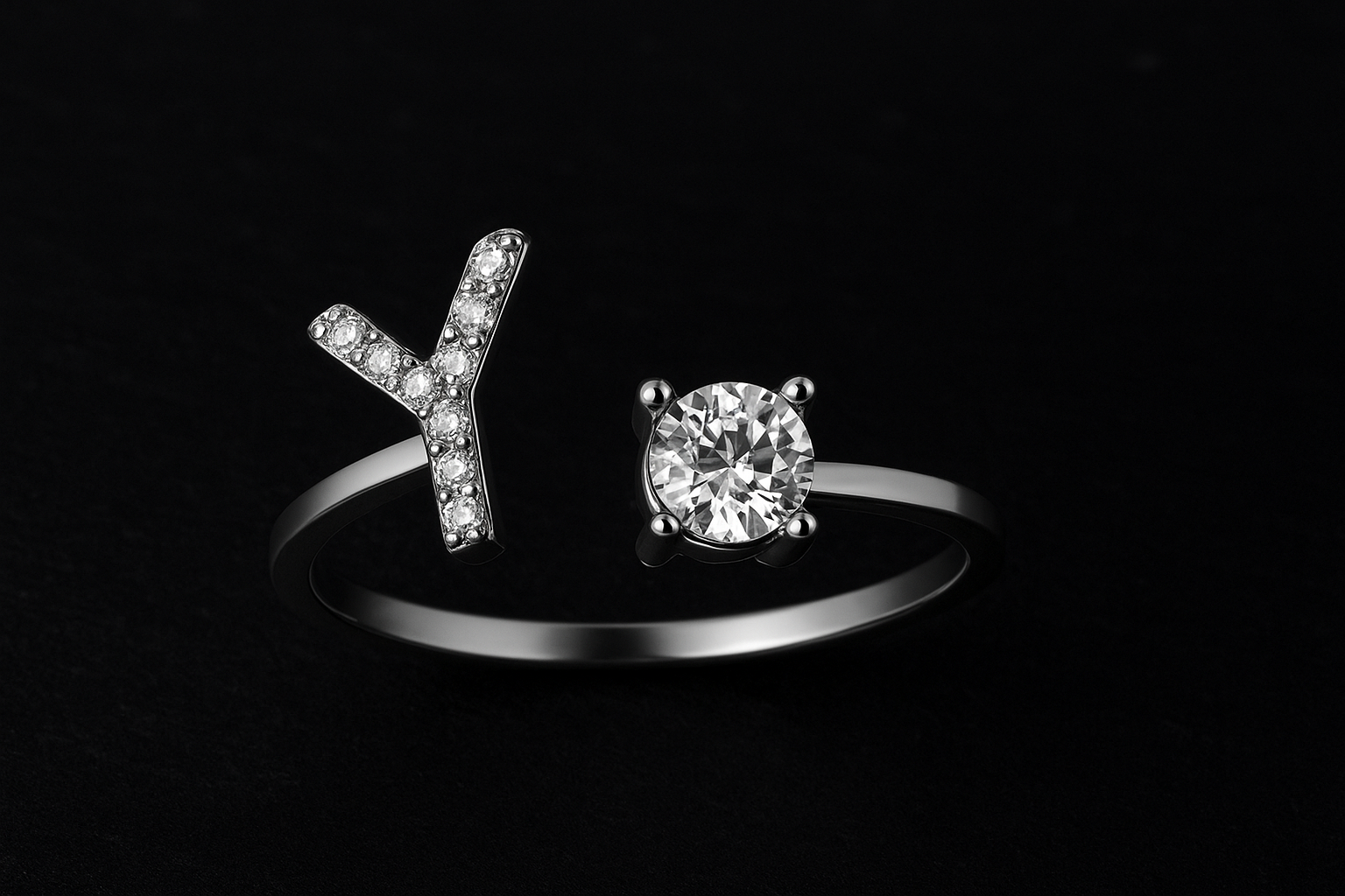 Elegant Alphabet Ring – Adjustable Initial Jewelry
