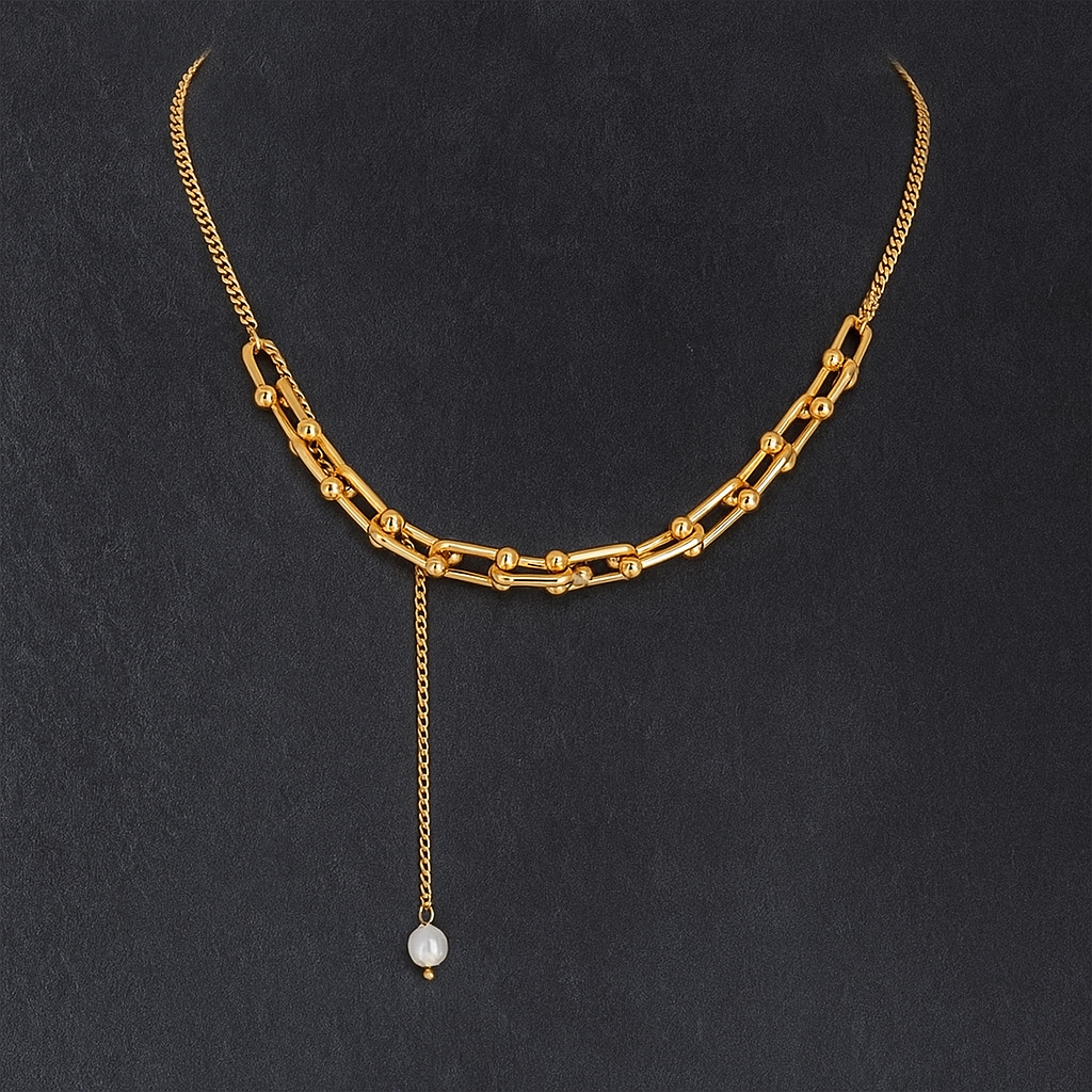 Astral Elegance Chain Necklace – Premium Stainless Steel