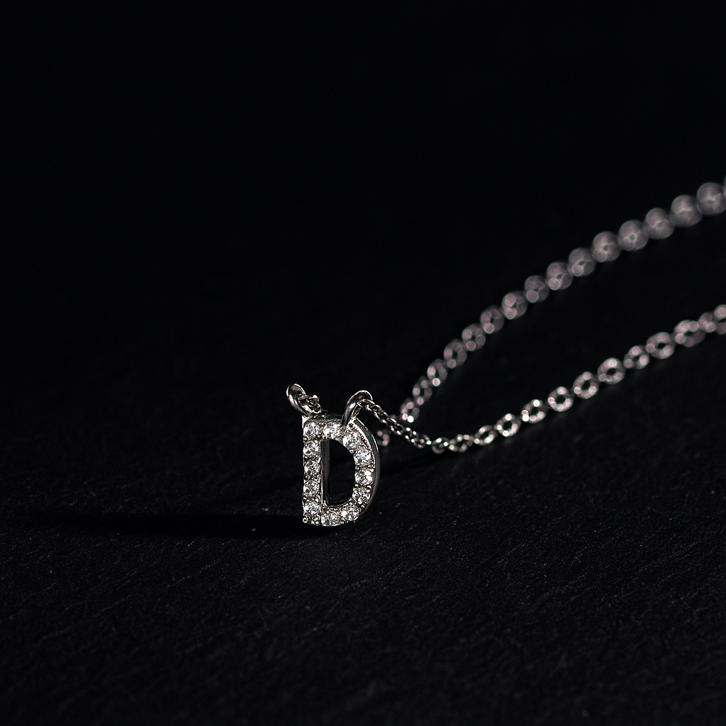 Elegant Alphabet Necklace – Initial A / Z
