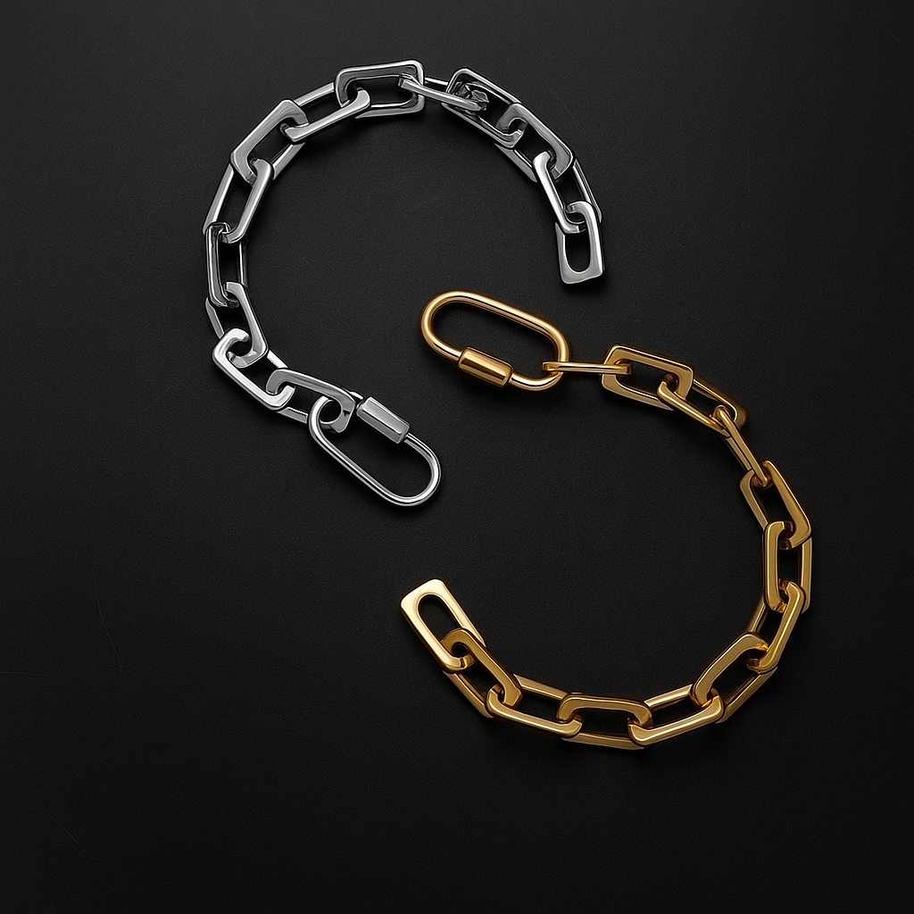 Signature Rectangular Chain Bracelet – Premium Stainless Steel