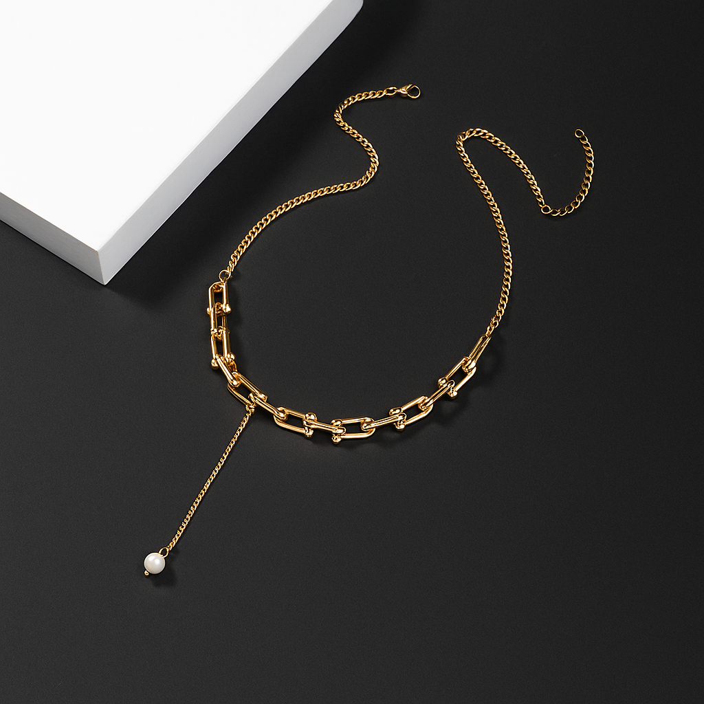 Astral Elegance Chain Necklace – Premium Stainless Steel
