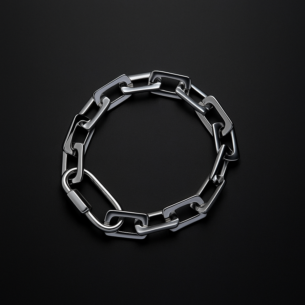 Signature Rectangular Chain Bracelet – Premium Stainless Steel