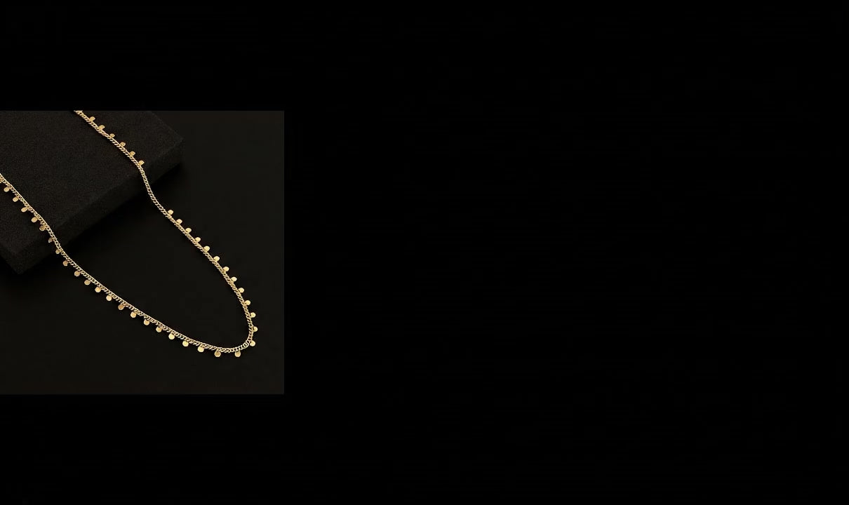 Golden Chain Necklace with Charms – Elegant & Timeless