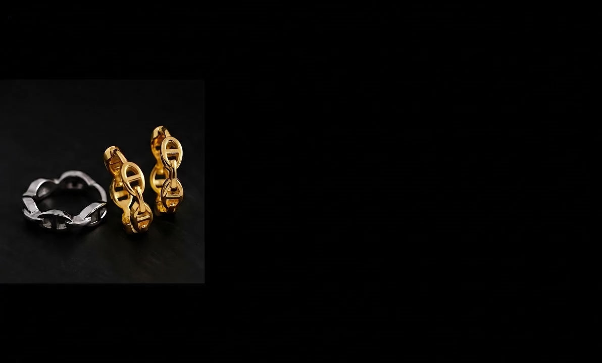 Elegant Chain - Link Hoop Earrings
