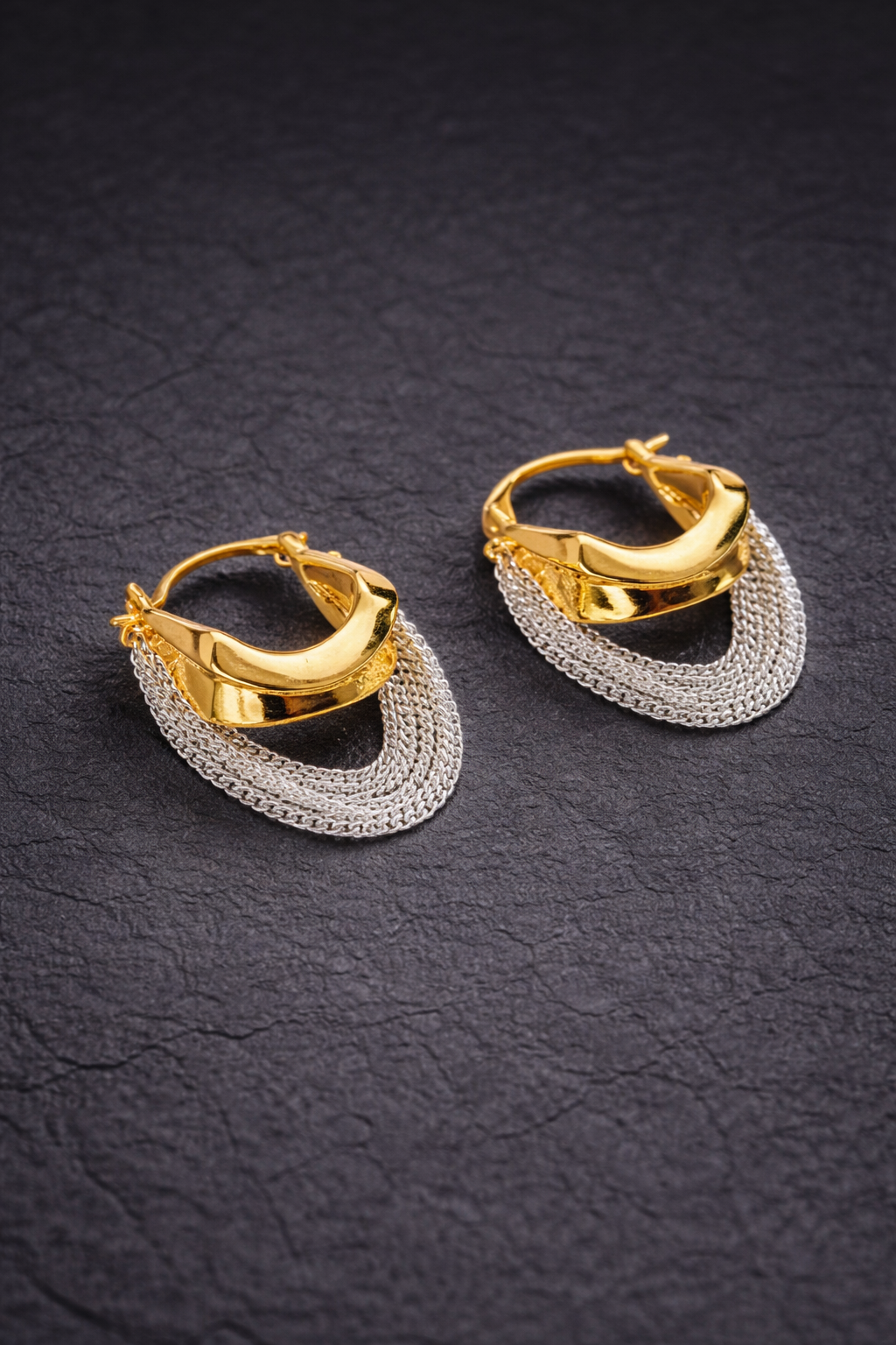 Aurora Chain Hoop Earrings – Premium Stainless Steel