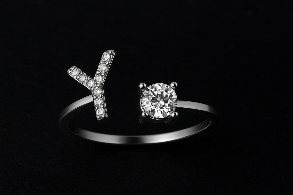 Elegant Alphabet Ring – Adjustable Initial Jewelry