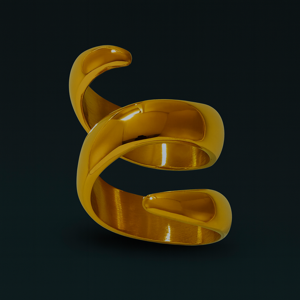 Serpent Flow Ring – Premium Gold-Plated Stainless Steel