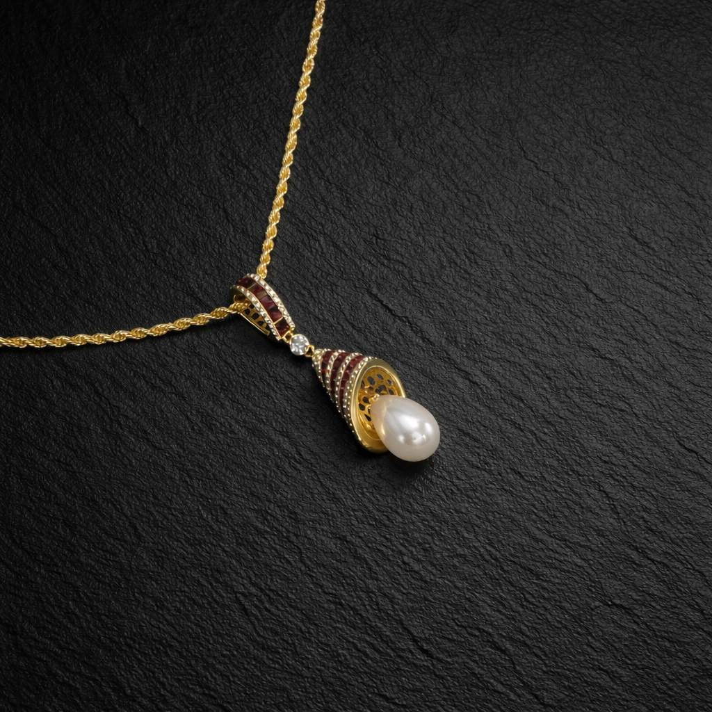 Aurora Pearl Pendant Necklace – Premium Stainless Steel