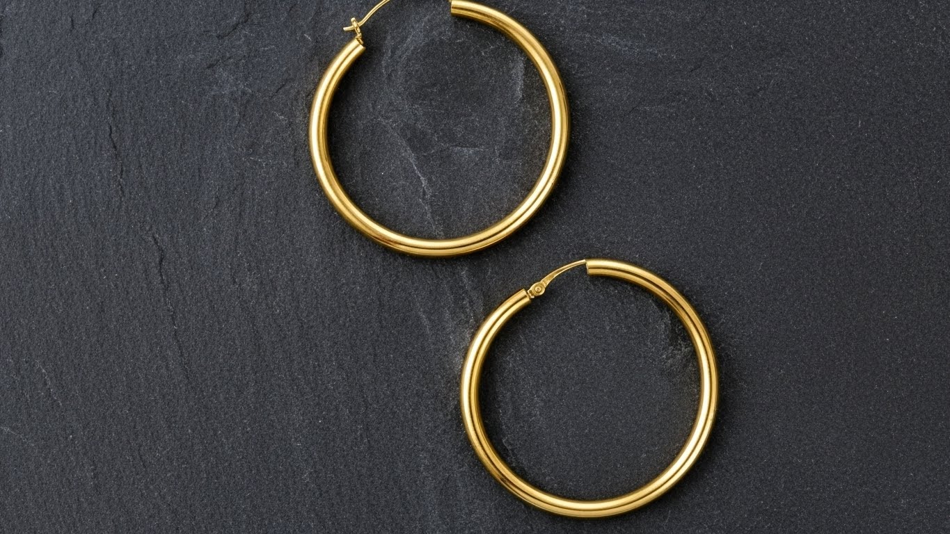 Luxe Grandeur Hoop Earrings – Premium Gold-Plated Stainless Steel