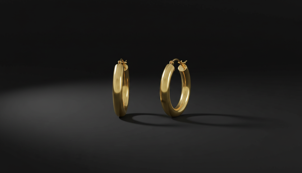 Golden Loop Earrings – Premium Stainless Steel