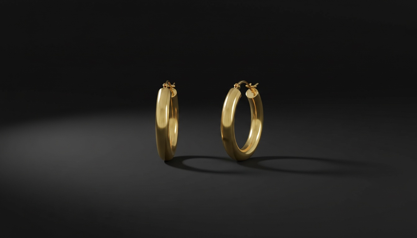 Golden Loop Earrings – Premium Stainless Steel