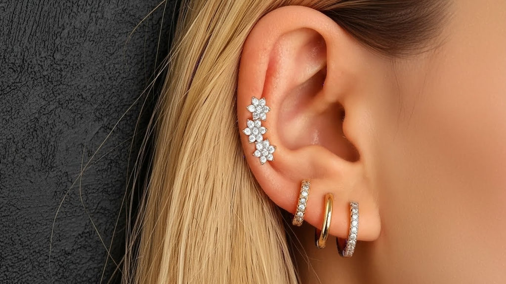 Celestial Bloom Hoop Earrings – Premium Stainless Steel