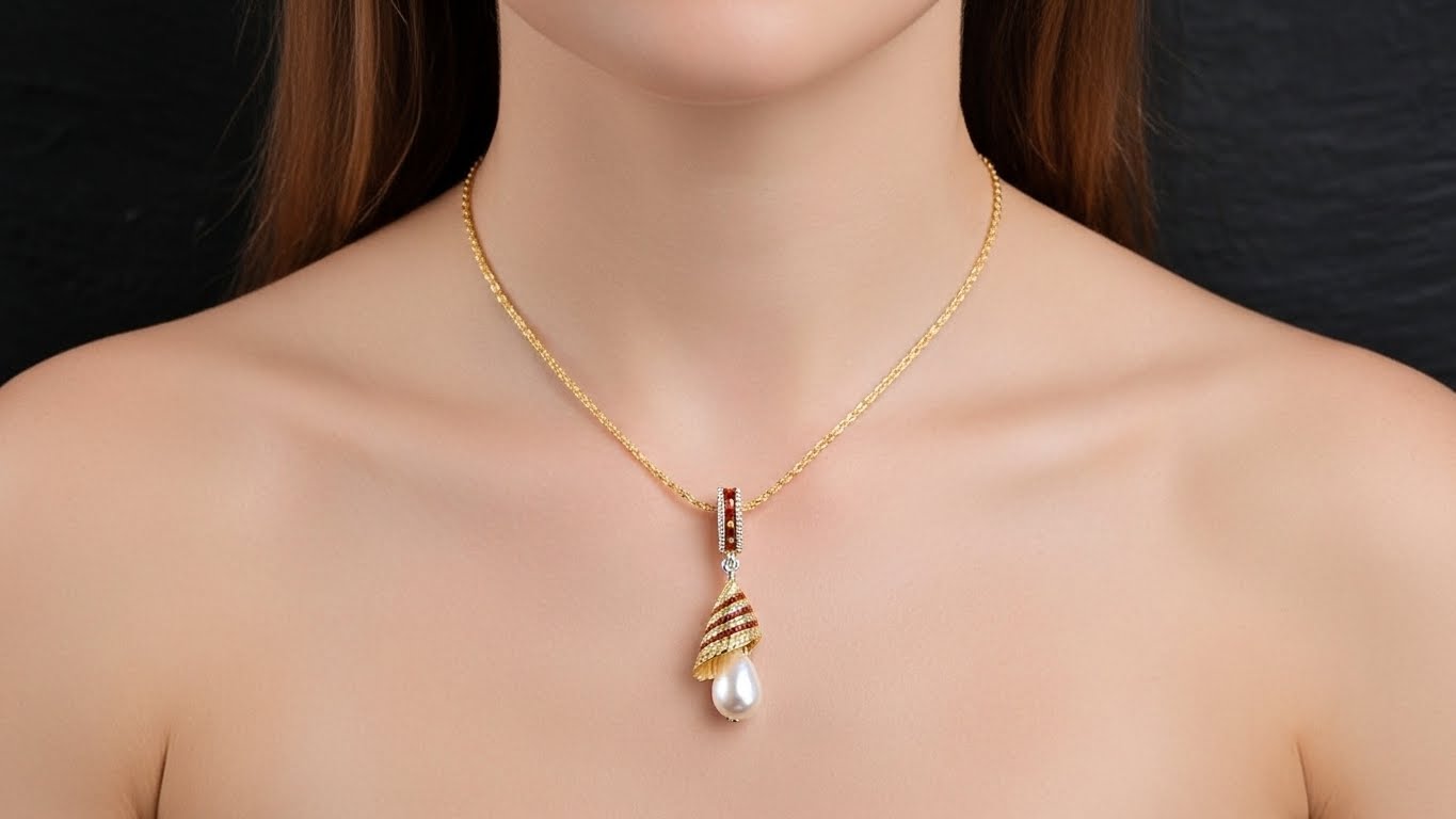 Aurora Pearl Pendant Necklace – Premium Stainless Steel