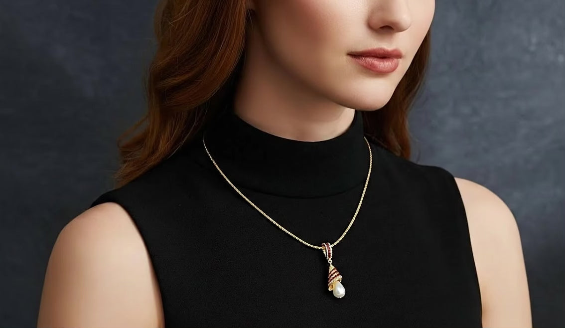 Aurora Pearl Pendant Necklace – Premium Stainless Steel