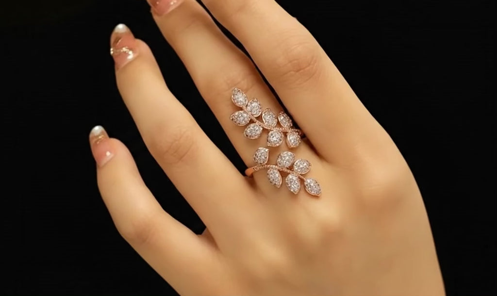 Golden Rose Bloom Ring – Premium Stainless Steel