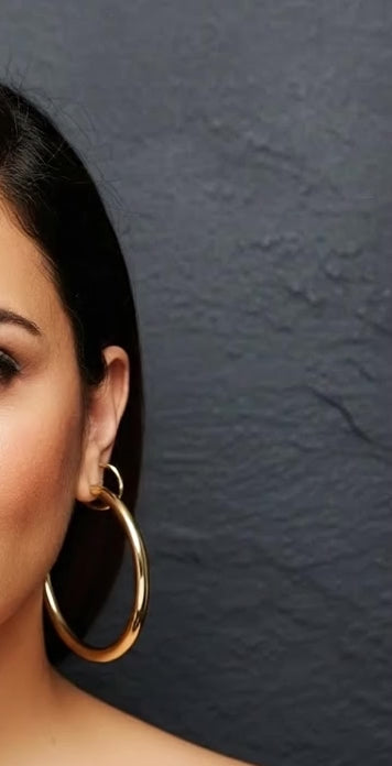 Luxe Grandeur Hoop Earrings – Premium Gold-Plated Stainless Steel
