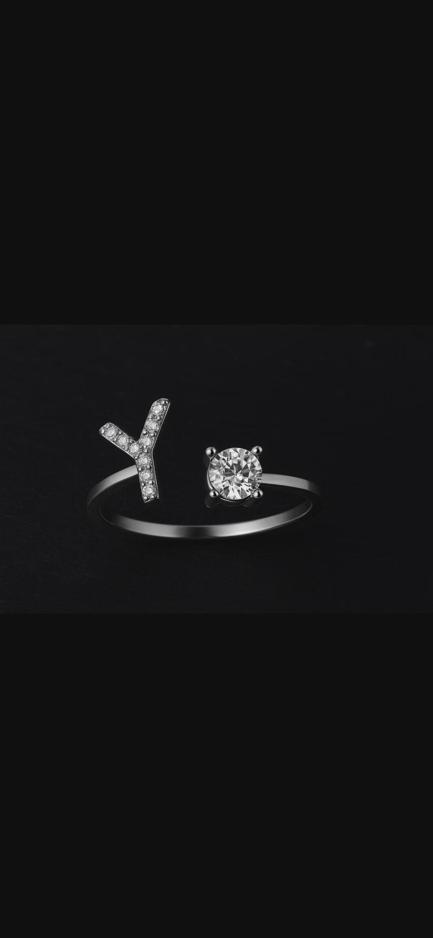 Elegant Alphabet Ring – Adjustable Initial Jewelry