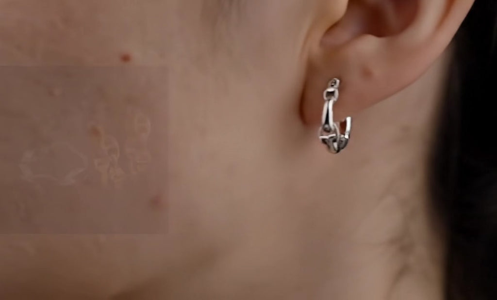 Elegant Chain - Link Hoop Earrings