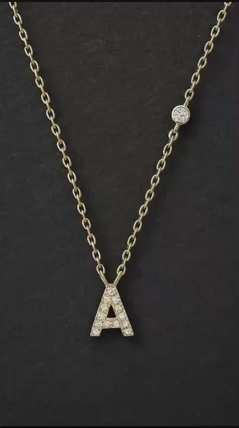 Elegant Alphabet Necklace – Initial A / Z
